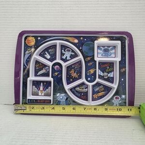 Astronaut Space Game by Fred, Melamine Dinner Plate "Winner Blast Off!"